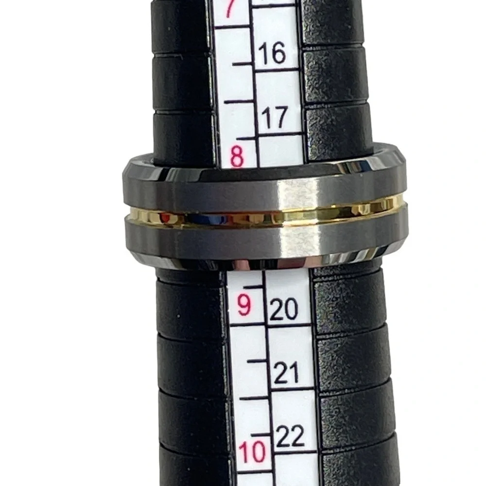 Nuni Jewelry 8mm Tungsten comfort band wedding ring NWT